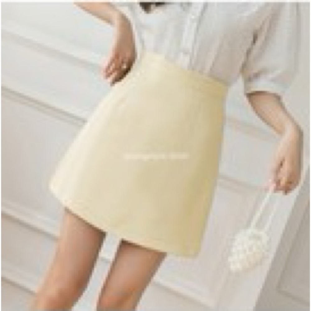 Korean Womens A Line High Waisted Skater Skort Office Work Business Mini Skirt - Picture 6 of 6
